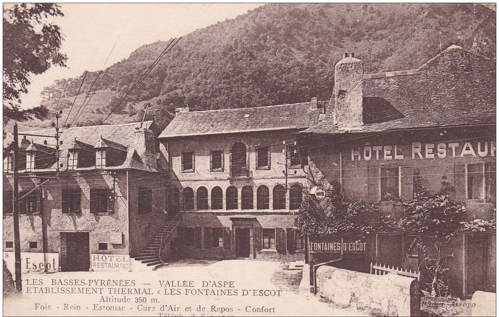 21T - 64 - Pyrénées-Atlantique - Vallée D'Aspe - Etablissement Thermal "Les Fontaines D'Escot" - Andere & Zonder Classificatie