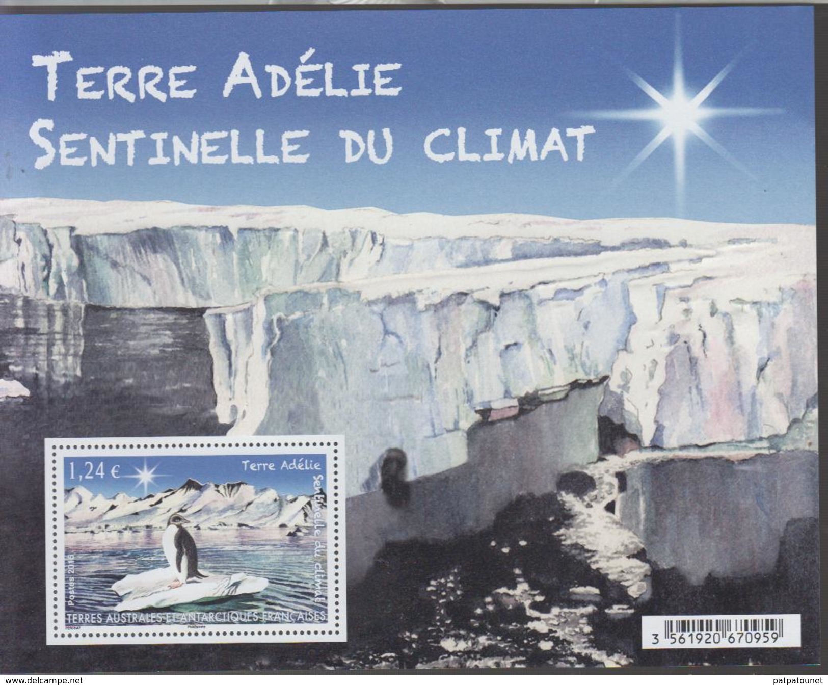 Terres Australes Et Antarctiques Françaises YV BF ? N 2017 Terre Adélie Sentinelle Du Climat - Blocs-feuillets