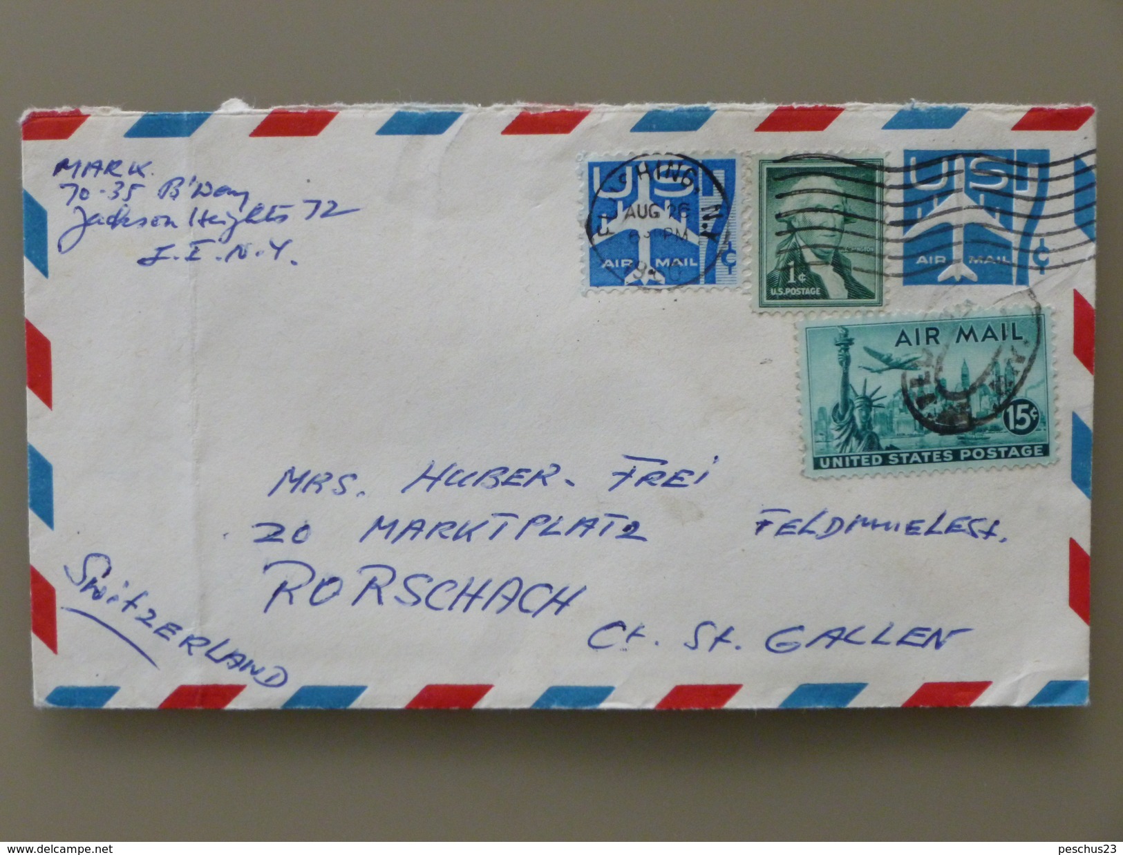 USA // 19.., Cover (postal Stat. + Additional Franking), Sent To SWITZERLAND - Covers & Documents