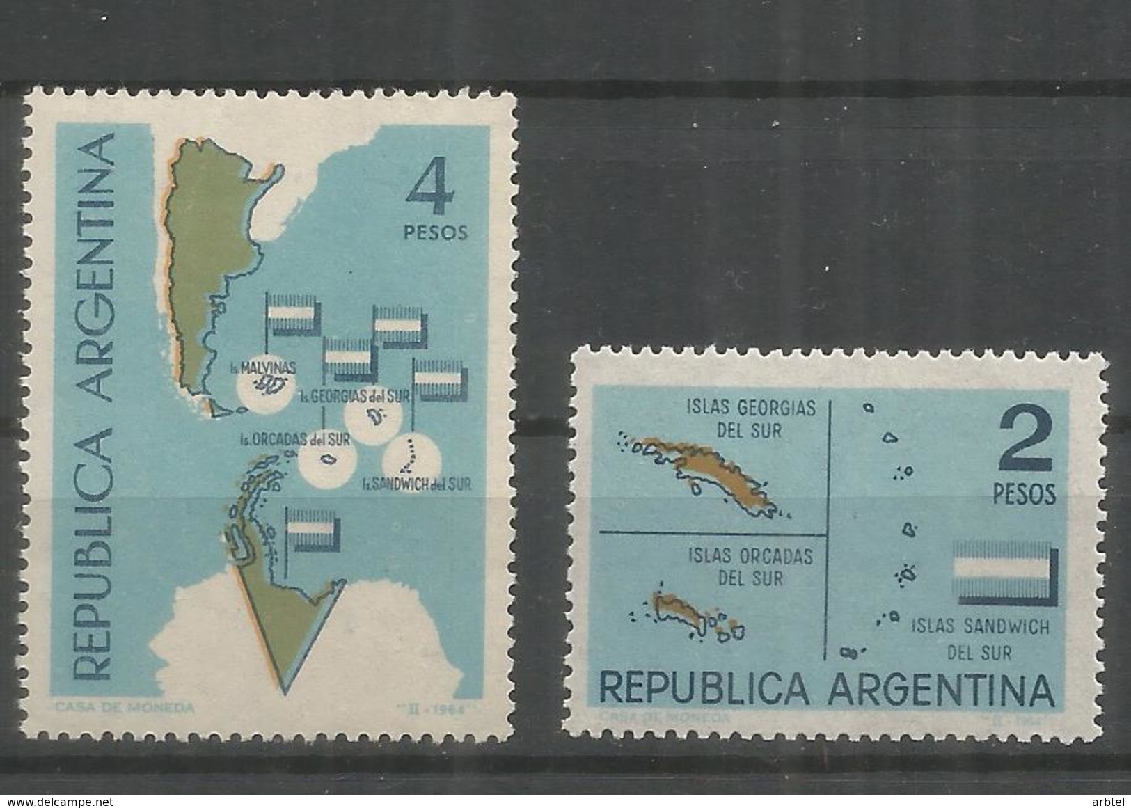 ARGENTINA MAPA ANTARTIDA ARGENTINA E ISLAS MALVINAS - Otros & Sin Clasificación