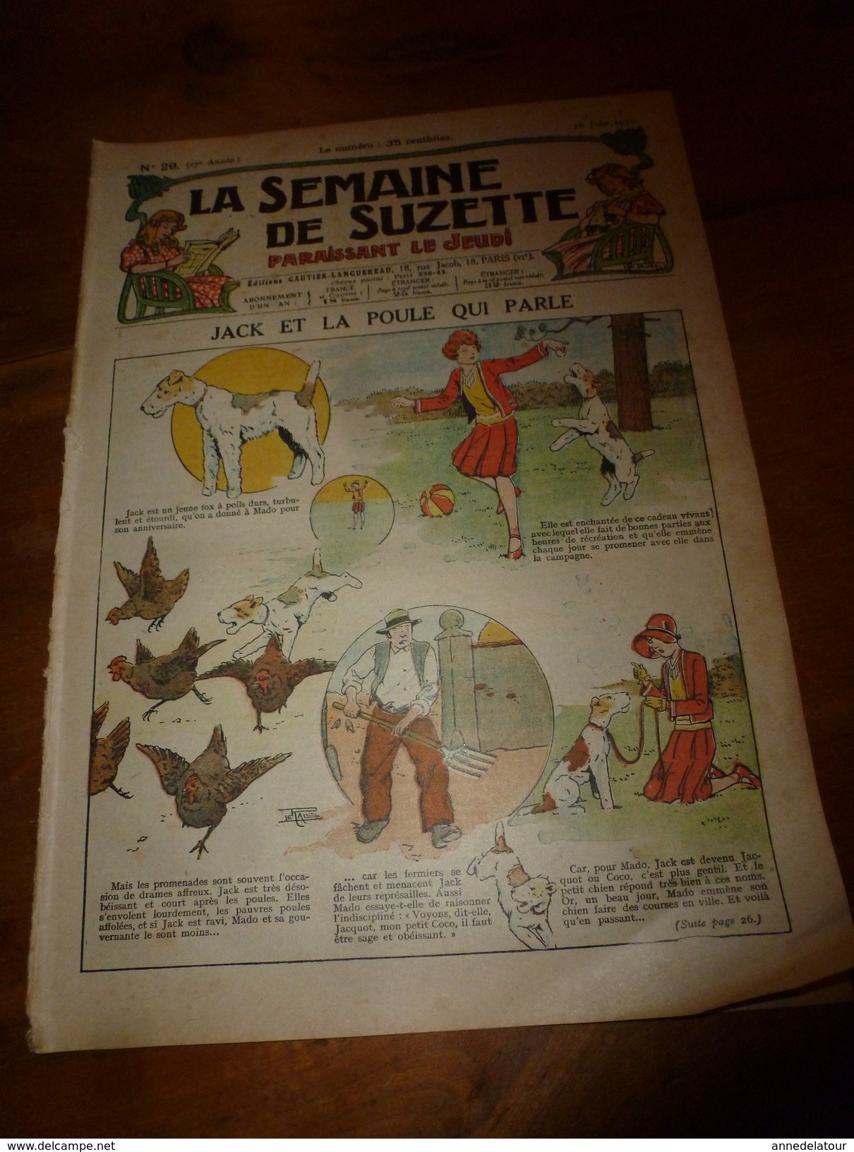 1931 LSDS  Bécassine Fait Du Scoutisme  (La Chasse Au Fauve );  Etc - La Semaine De Suzette