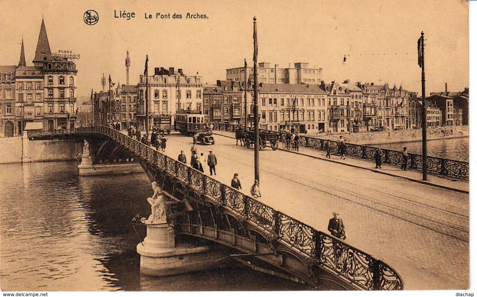 Liège. Le Pont Des Arches, Avec Voiture à Cheval, Tramway - Autres & Non Classés