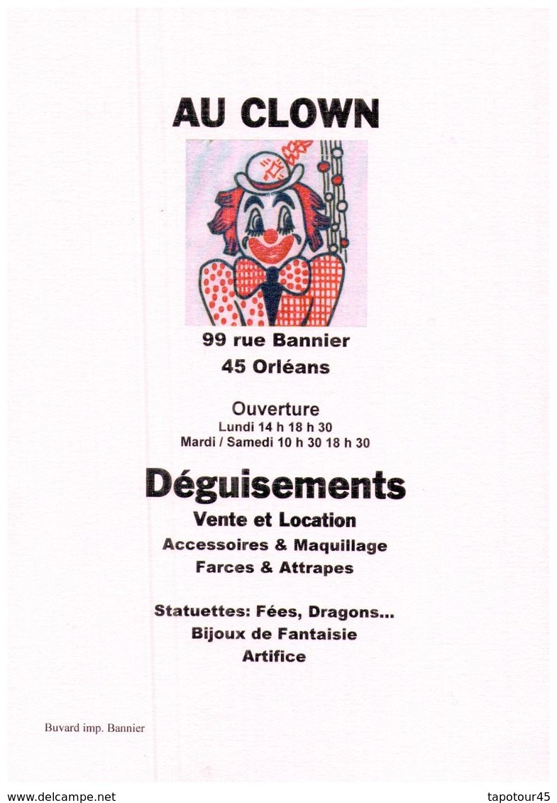 A Cl/ Buvard Déguisement  Au Clown  (N= 1) - A