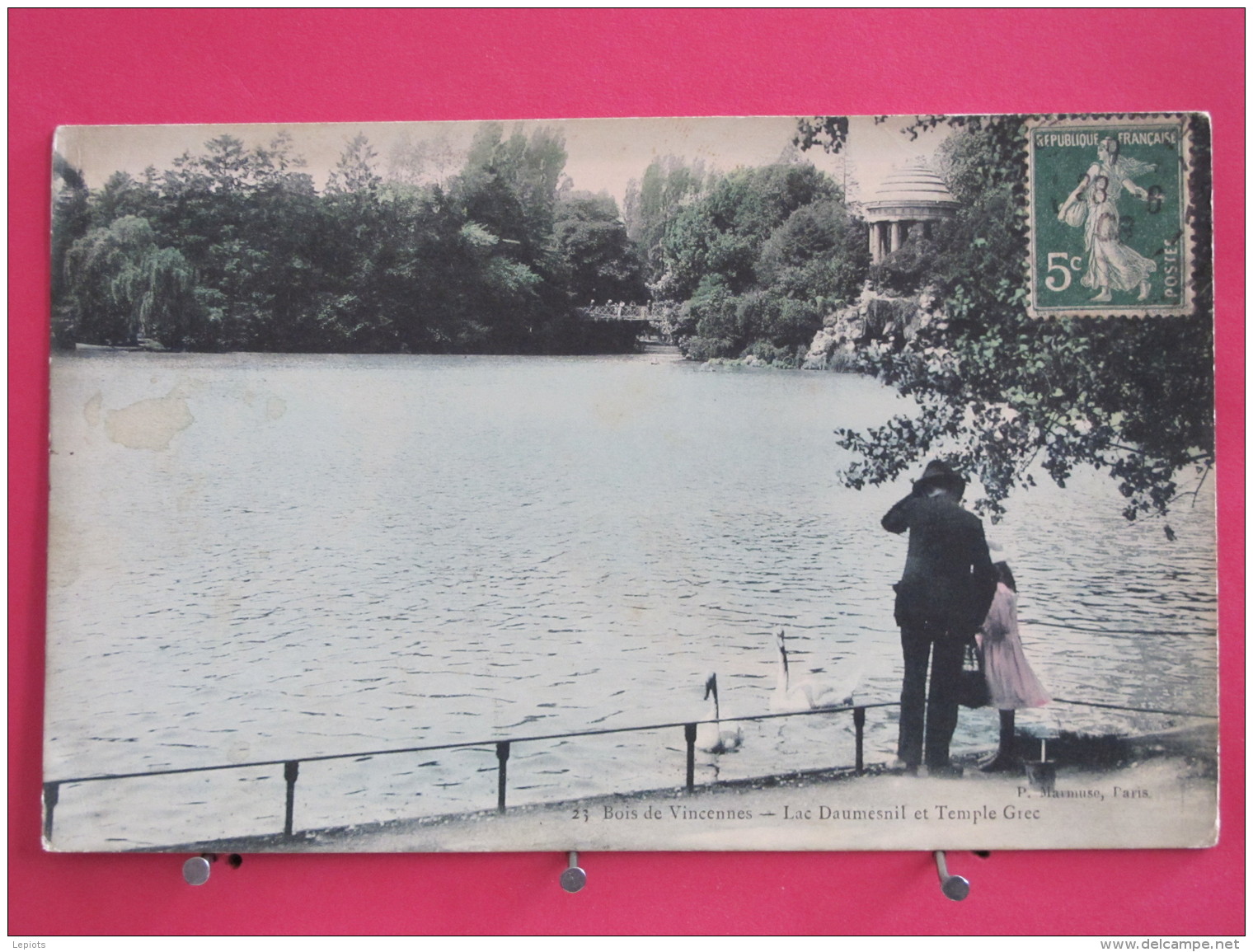 75 - Paris - Bois De Vincennes - Lac Daumesnil Et Temple Grec - 1908 - Scans Recto-verso - Arrondissement: 12