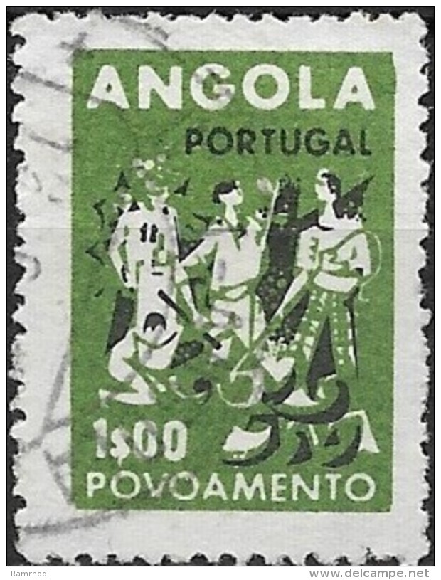 ANGOLA 1972 Charity Tax Stamp -  Provincial Settlement Committee - 1e Agricultural Workers  FU - Angola