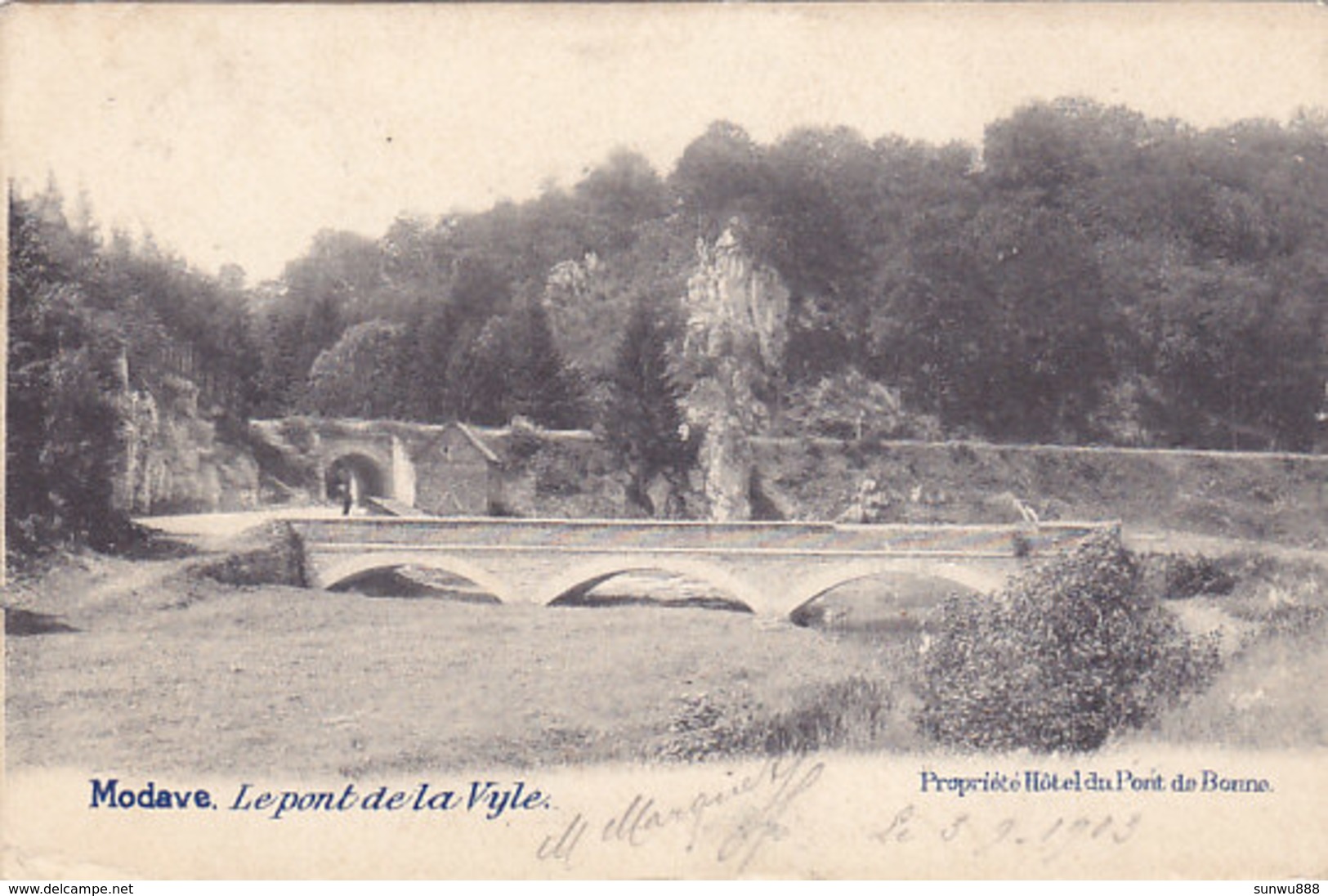 Modave - Le Pont De La Vyle (Hôtel Du Pont De Bonne, Précurseur, 1903) - Modave