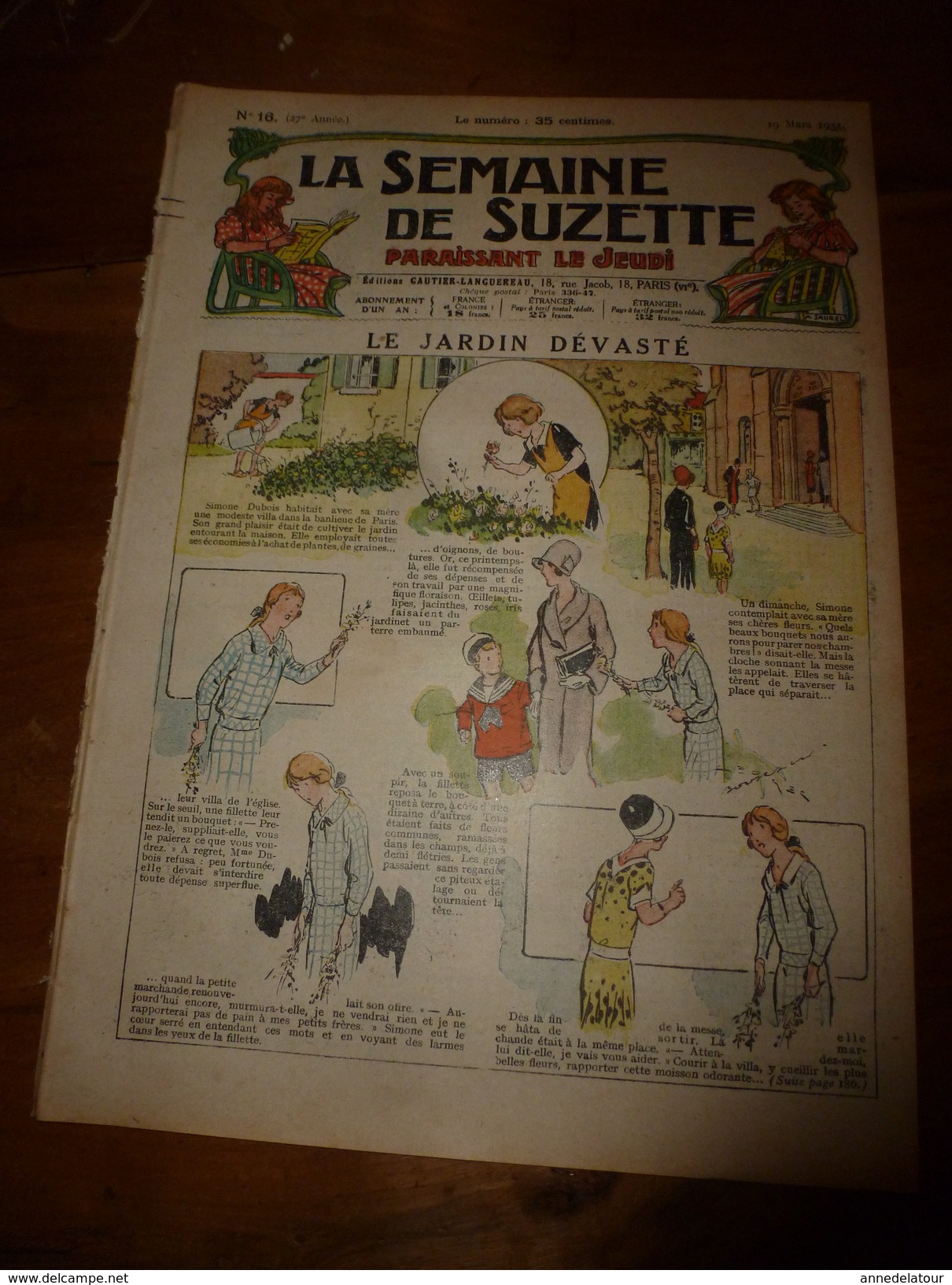 1931 LSDS  Bécassine Fait Du Scoutisme (Lee Signes De La Piste ) ; Le Chacal Et La Paonne; Etc - La Semaine De Suzette