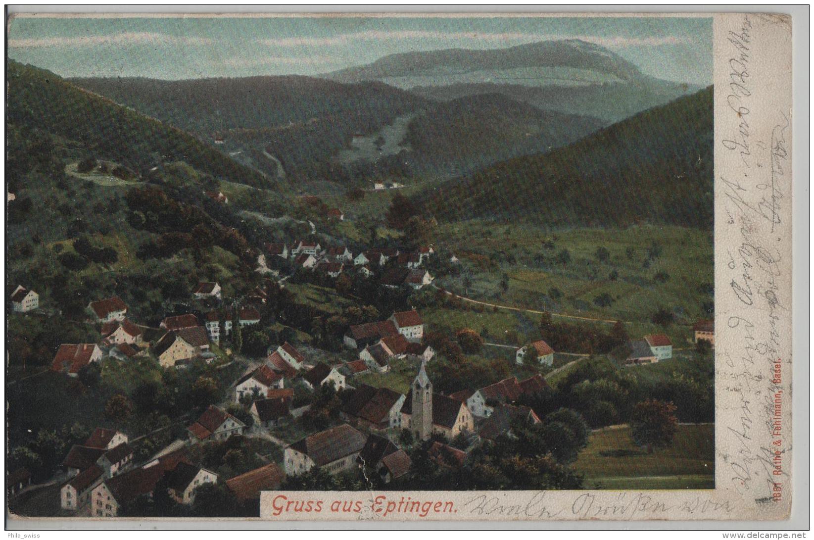 Gruss Aus Eptingen - Totalansicht - Photo: Rathe & Fehlmann No. 1651 - Eptingen