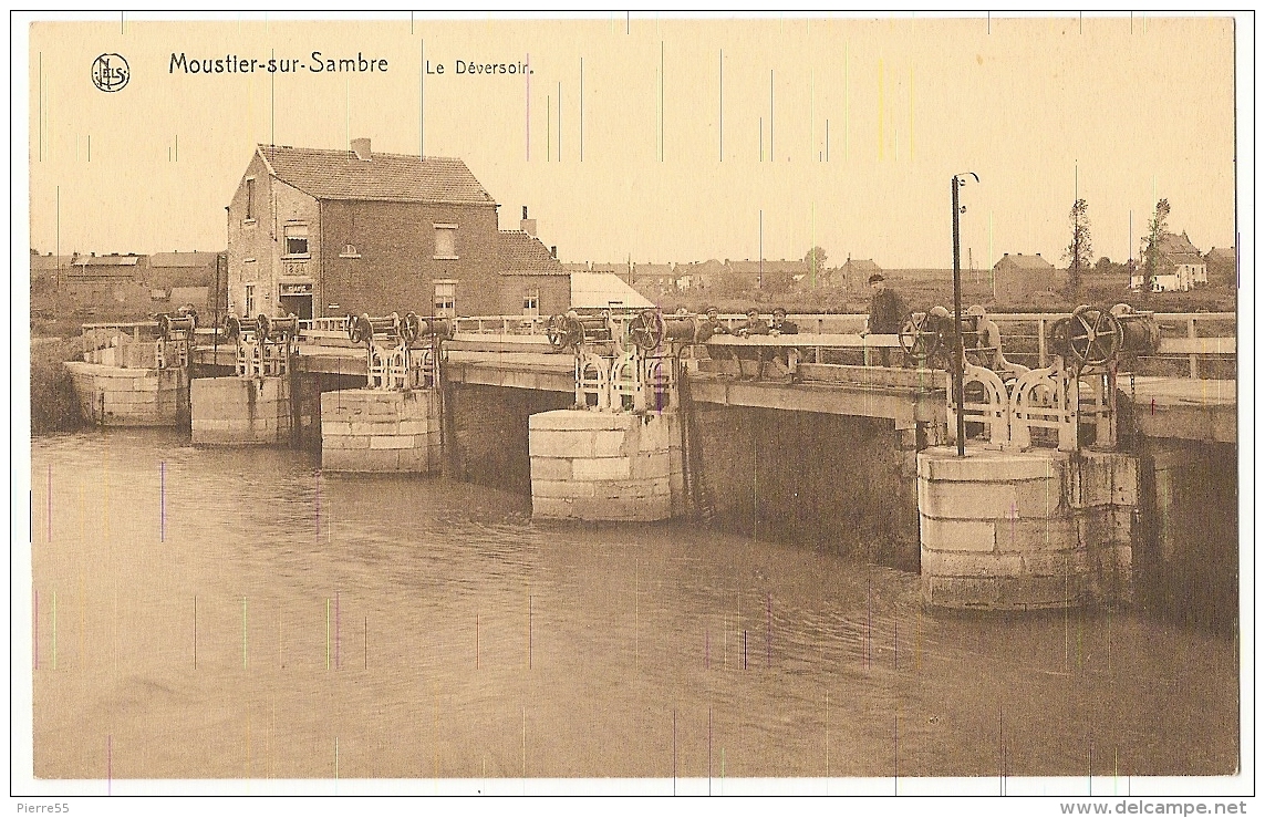 MOUSTIER-SUR-SAMBRE  - LE DEVERSOIR - NEUVE Animée - Jemeppe-sur-Sambre