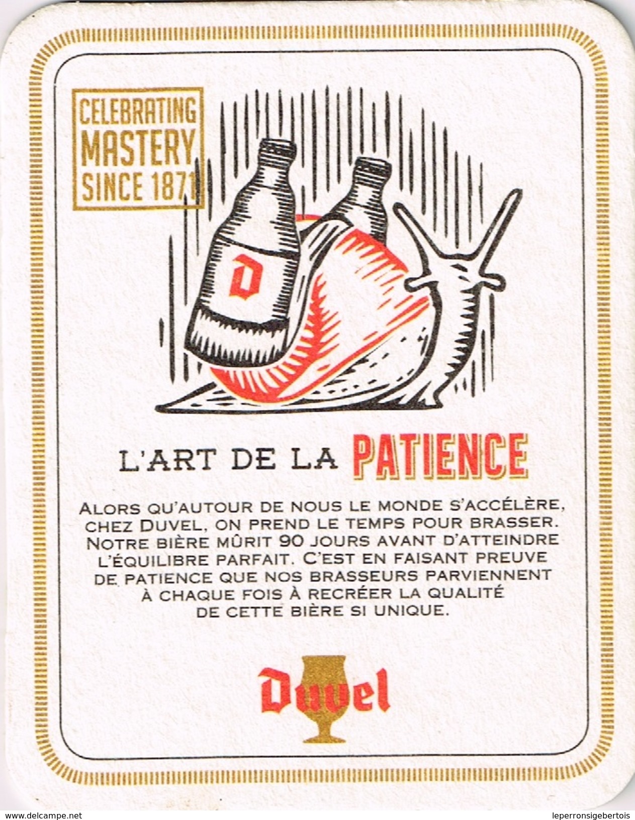 Sous-bock - Duvel - L'art De La Patience - - Sous-bocks