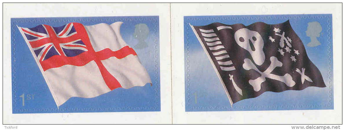 GRANDE-BRETAGNE - 2001 - 2 TP  Autoadhésif  YT 2289/2290  - SG N°2208/2209 - NEUF  LUXE ** MNH - Drapeaux Et Pavillons - Ungebraucht