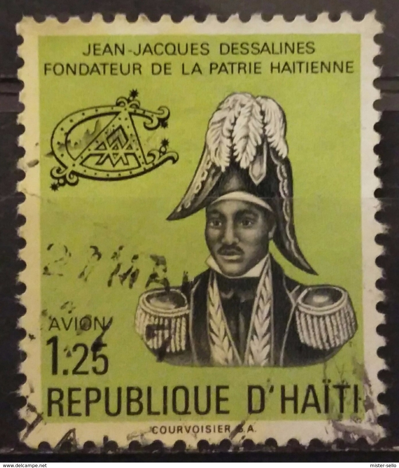 HAITI 1977 Airmail - Jean-Jacques Dessalines Commemoration, 1760-1806. USADO - USED. - Haití