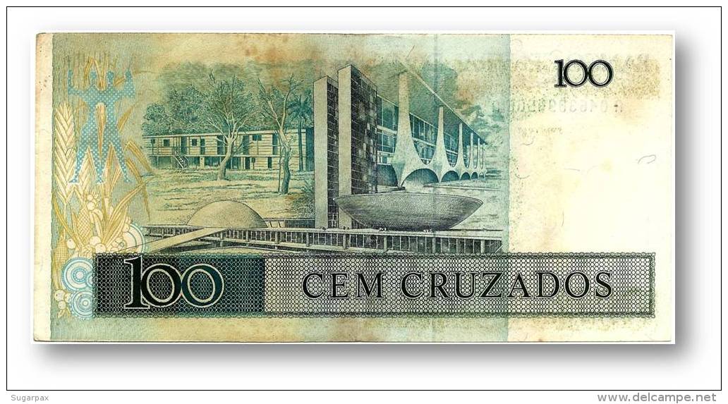 BRASIL - 100 CRUZADOS - ND ( 1986 ) - P 211.a - Serie 463 - Sign. 23 - Juscelino Kubitschek - Brazil