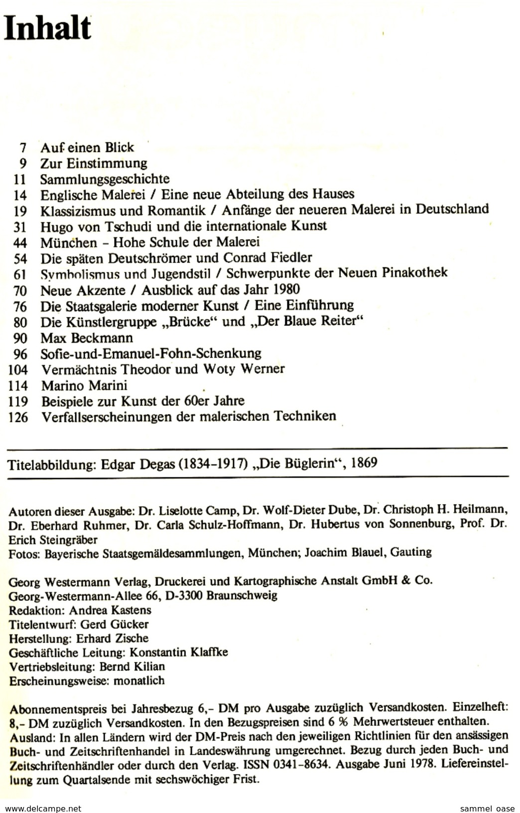 Neue Pinakothek  -  Staatsgalerie Moderner Kunst / München  -  Beschreibung Mit Bildern  -  Von 1984 - Animaux