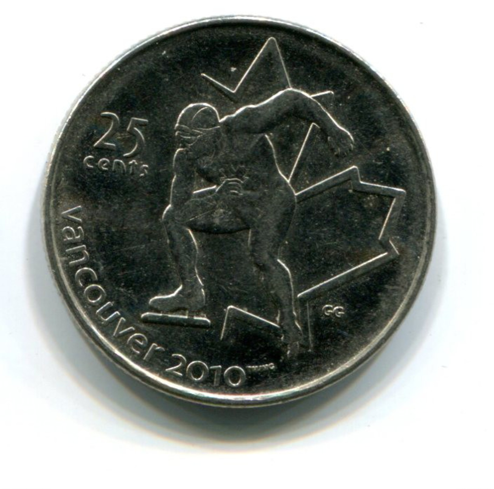 2009 Canada Vancouver Winter Olympics 2010 Commemorative 25c Coin - Canada
