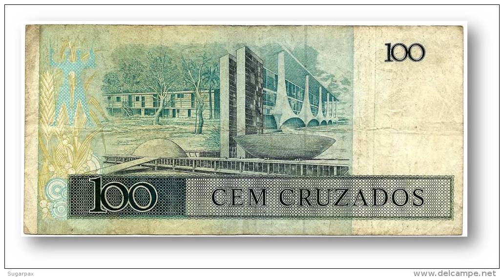 BRASIL - 100 CRUZADOS - ND ( 1987 ) - P 211.c - Serie 2742 - Sign. 25 - Juscelino Kubitschek - Brasil