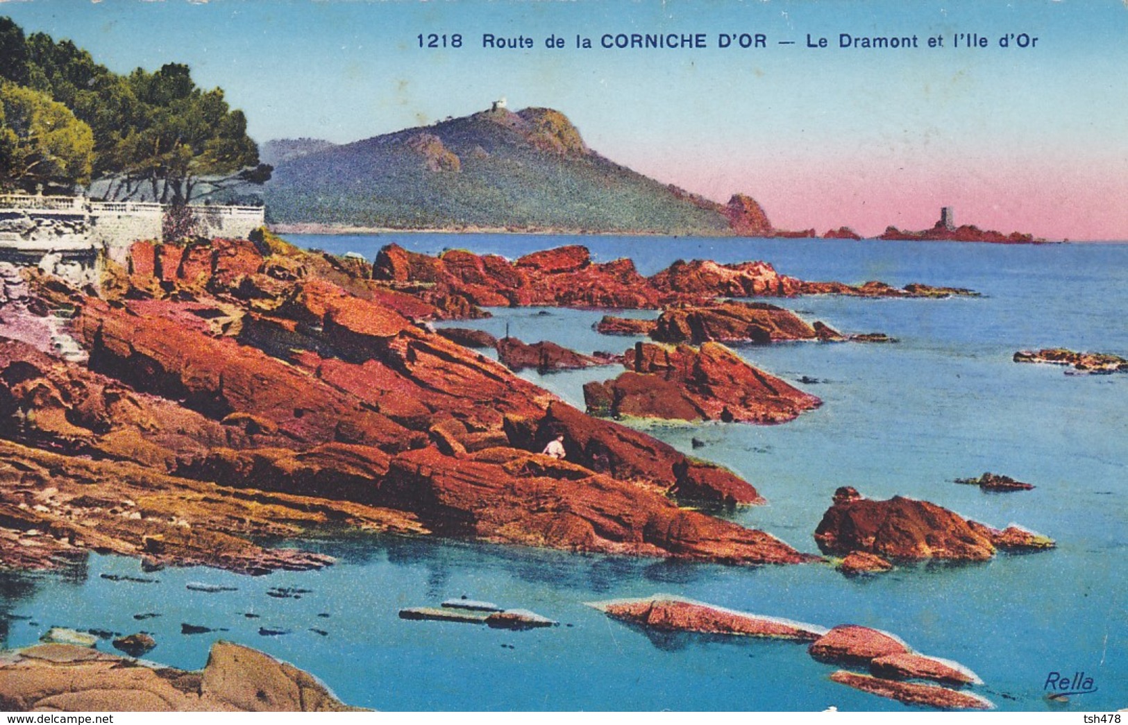 83-----Route De La CORNICHE D'OR---le Dramont Et L'ile D'or---voir 2 Scans - Boulouris