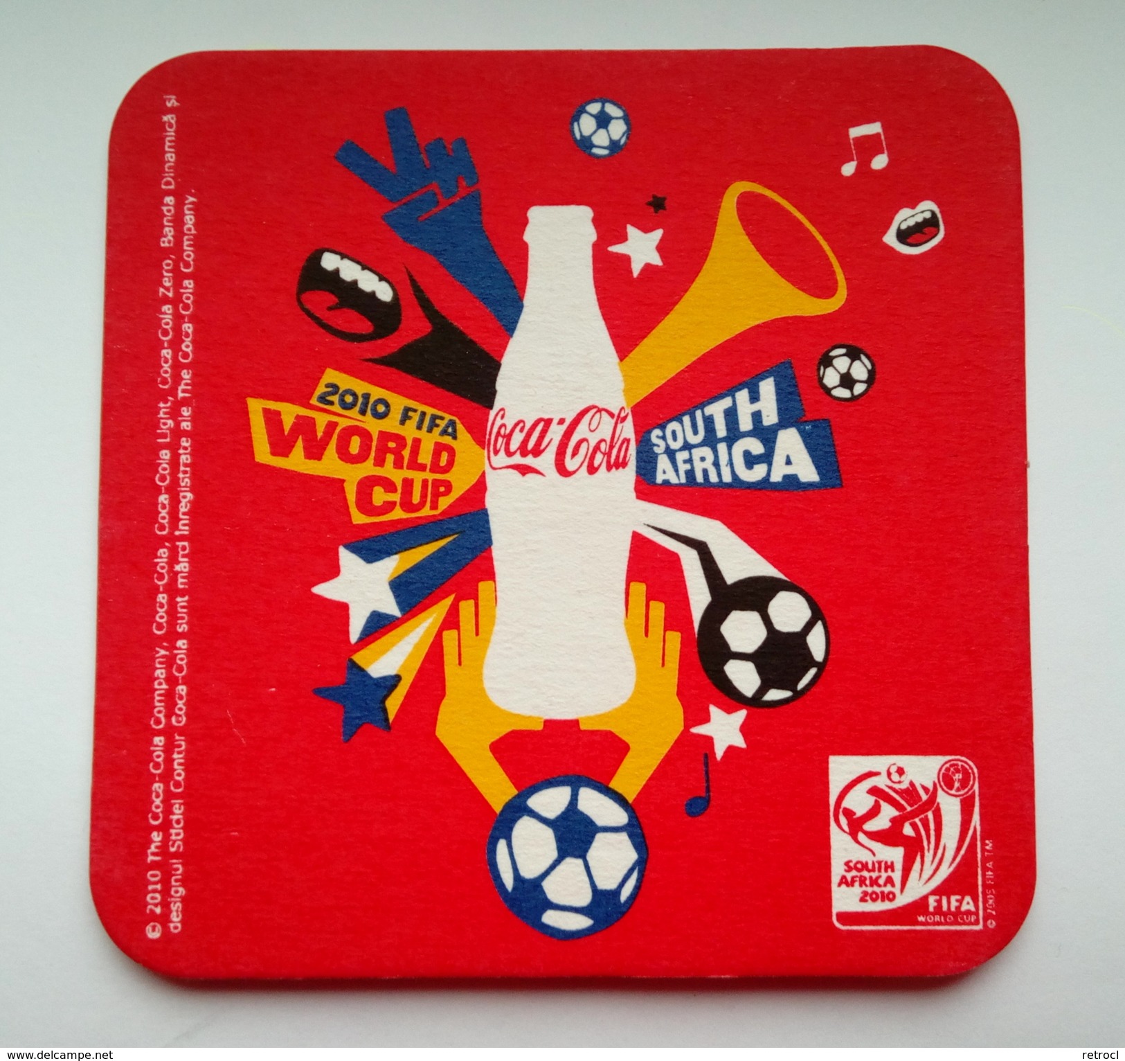 Coca-Cola From Romania - FIFA 2010 World Cup South Africa Football - Sottobicchieri Di Birra