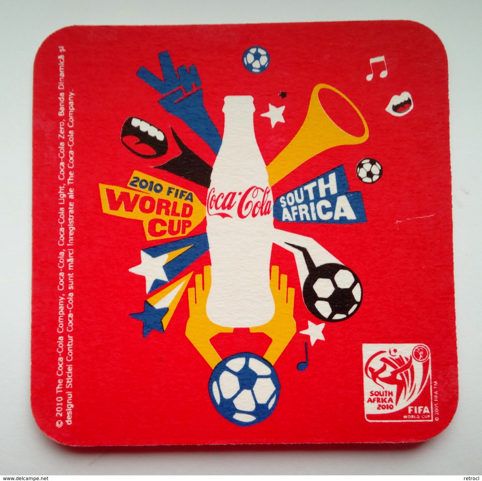 Coca-Cola From Romania - FIFA 2010 World Cup South Africa Football - Sottobicchieri Di Birra