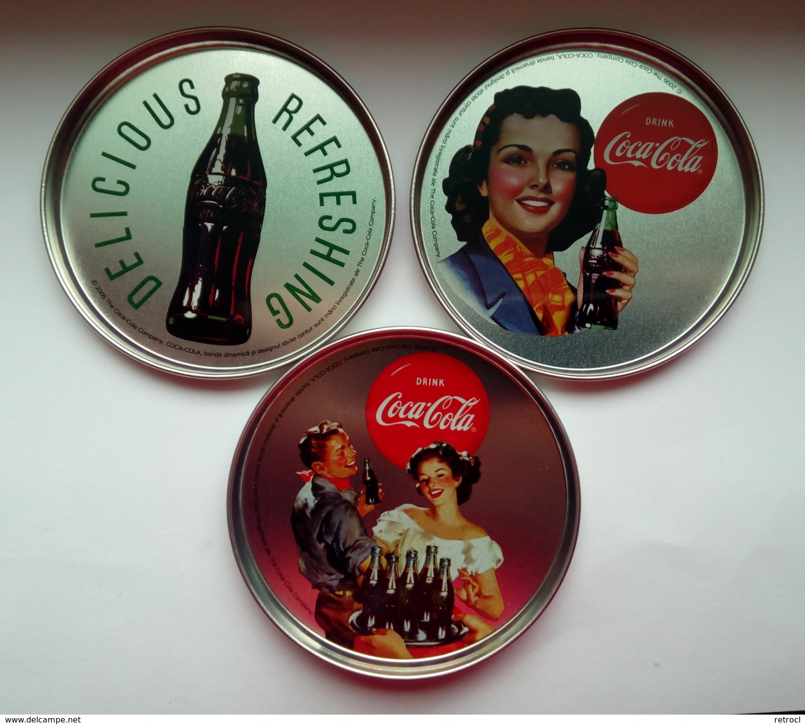 Coca-Cola From Romania - Metallic Set - Unused - Sottobicchieri Di Birra