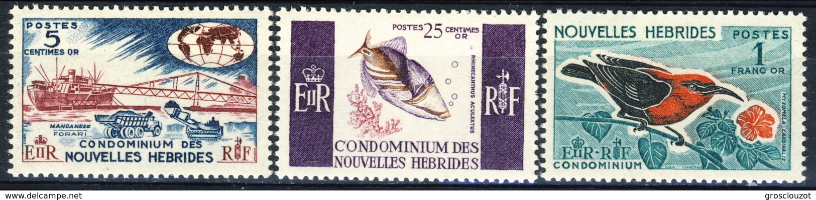 Nouvelles Hebrides 1966 Serie N. 239-241 MNH Cat. &euro; 5.50 - Nuovi