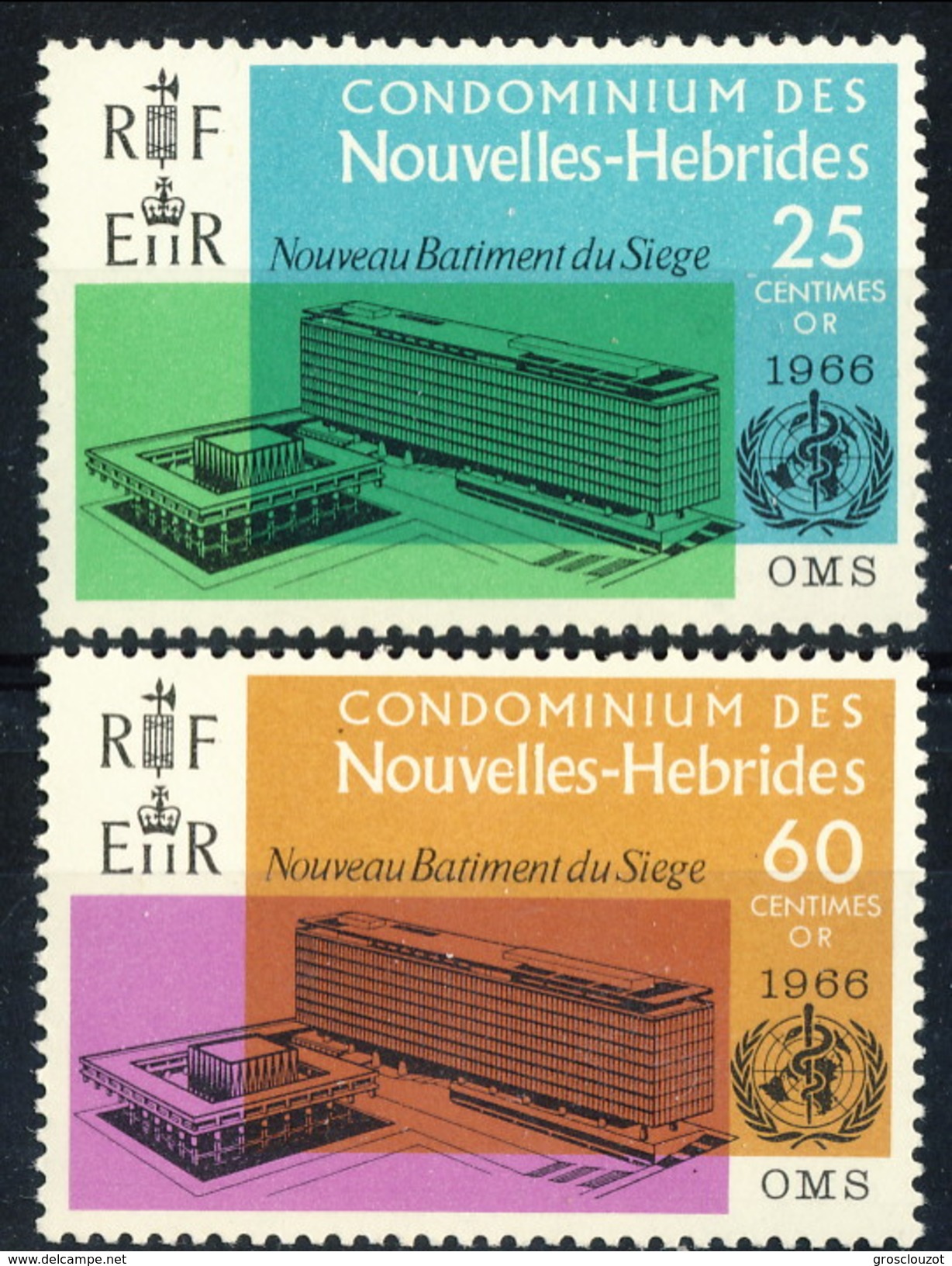 Nouvelles Hebrides 1966 N. 245-246 MNH Cat. &euro; 3.90 - Nuovi