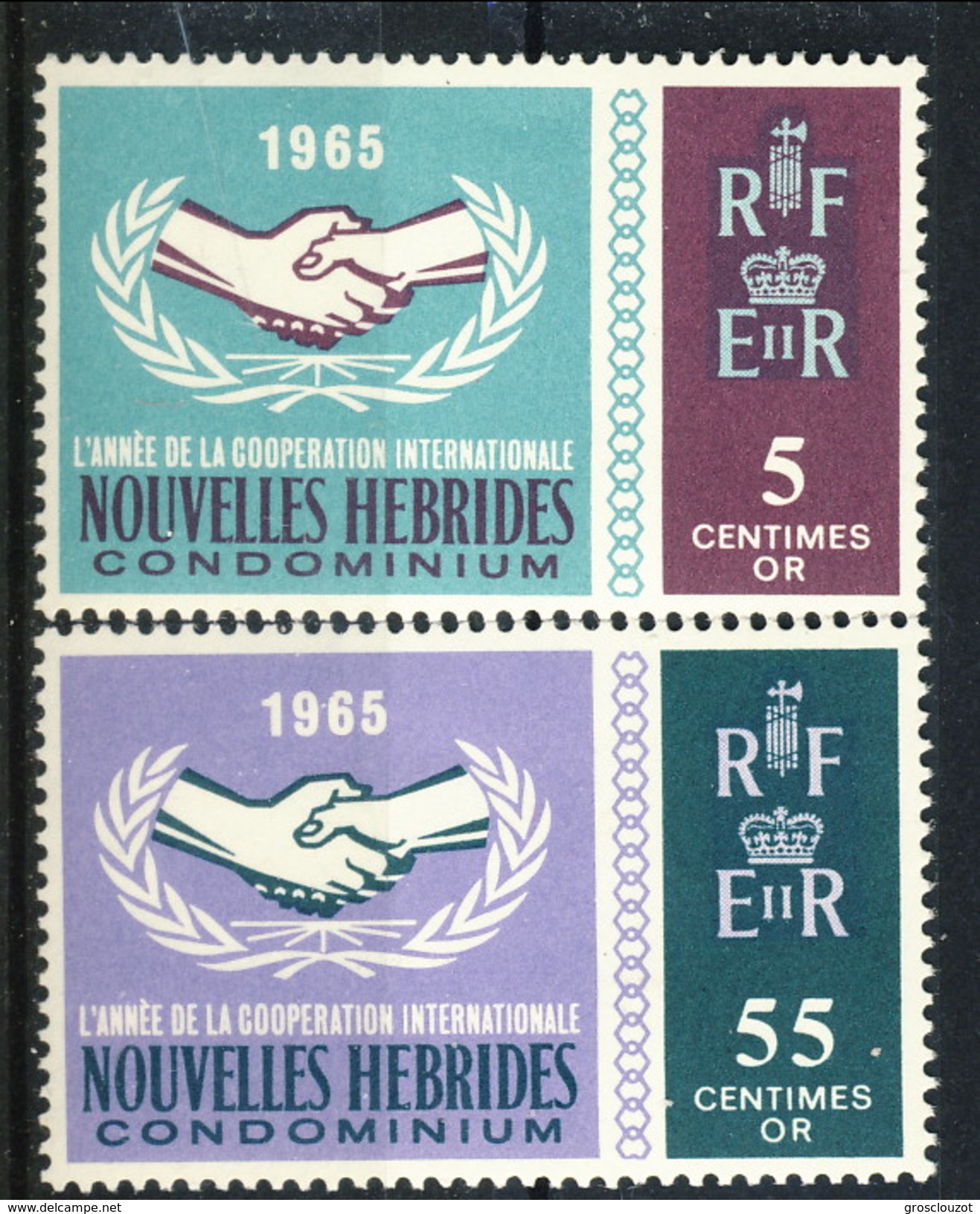Nouvelles Hebrides 1965 Serie N. 223-224 MNH Cat. &euro; 6.90 - Unused Stamps