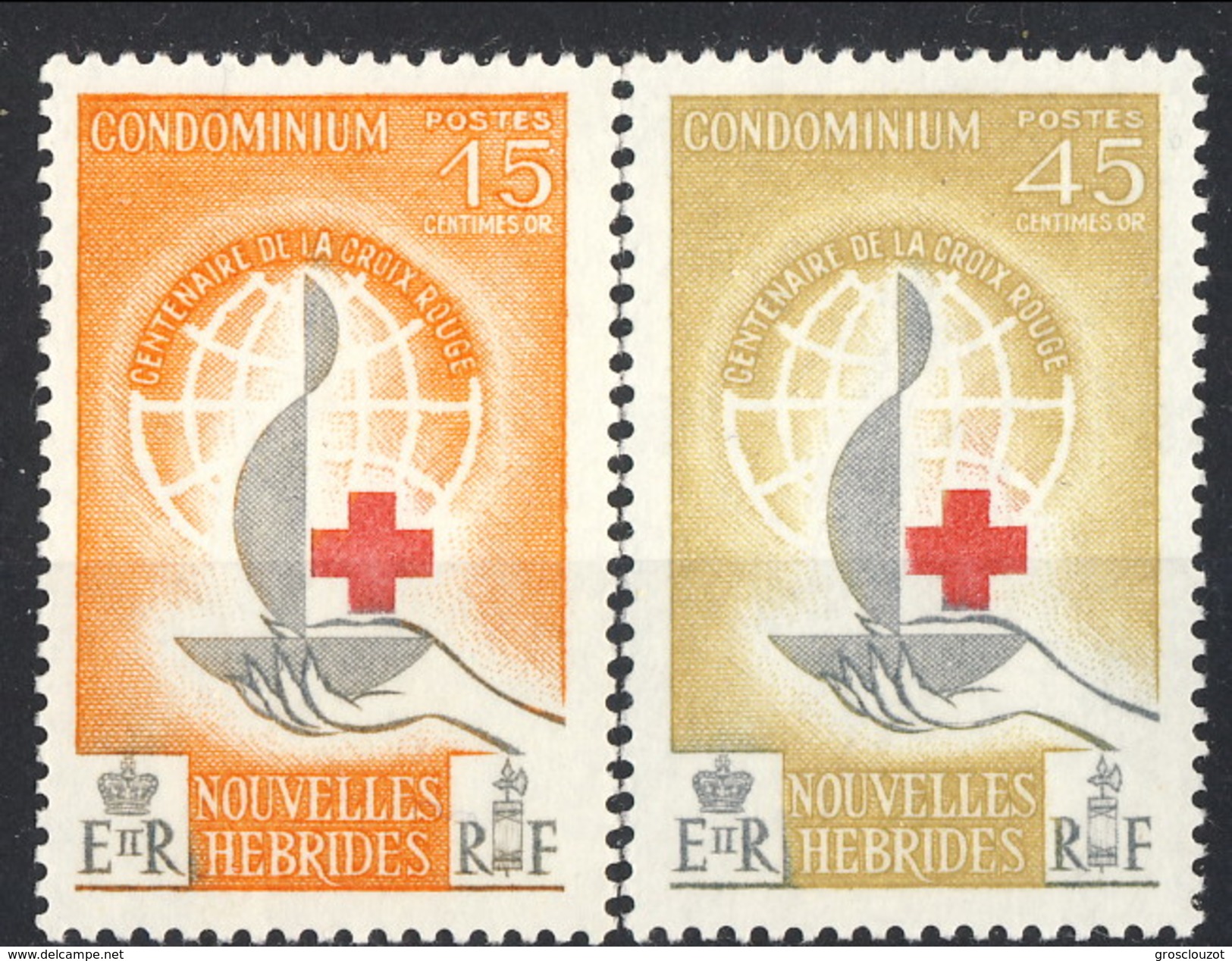 Nouvelles Hebrides 1963 Serie N. 199-200 MNH Cat. &euro; 11.50 - Nuovi