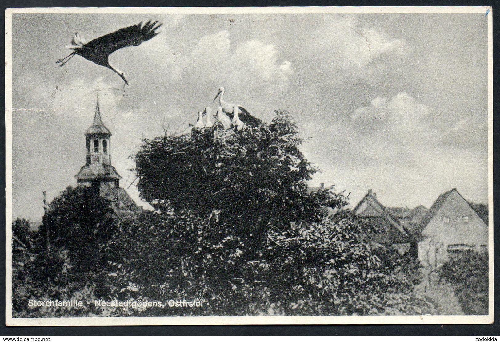 8185 - Alte Ansichtskarte - Neustadtgödens Ostriesland - Gel 1932  - O. Marke - Kunze Haftstein - Wittmund