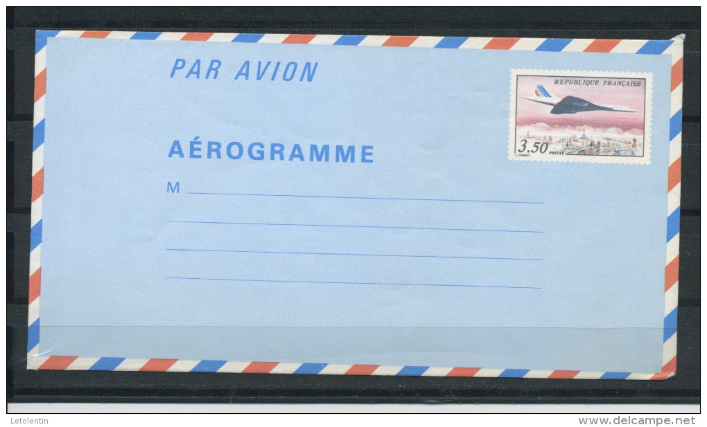 AÉROGRAMME CONCORDE (3,50) N° Yt 1012-AER** - Aerograms