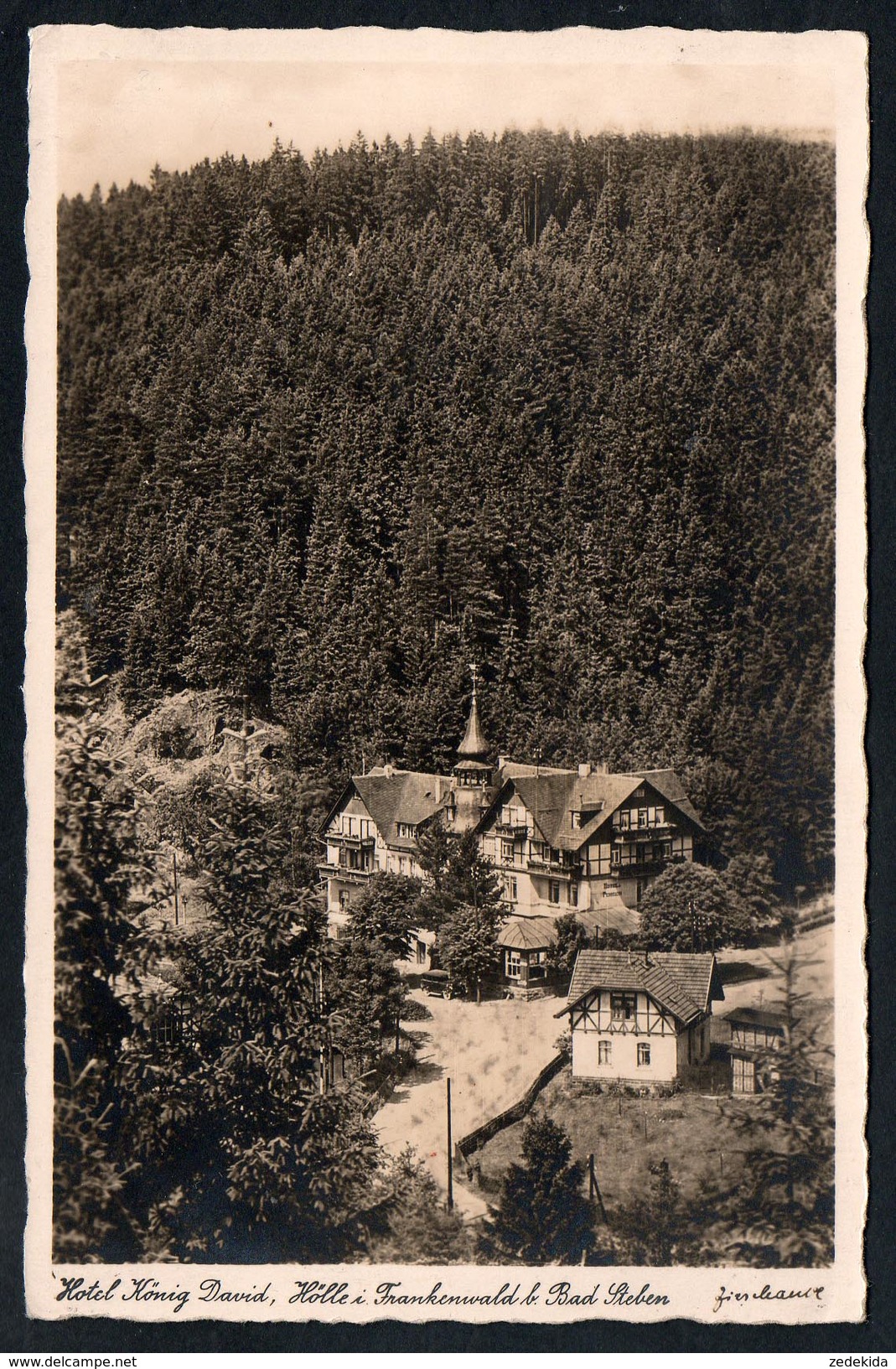 9819 - Alte Foto Ansichtskarte - Bad Steben - Hotel König David - Ziehschank - N. Gel - Bad Steben