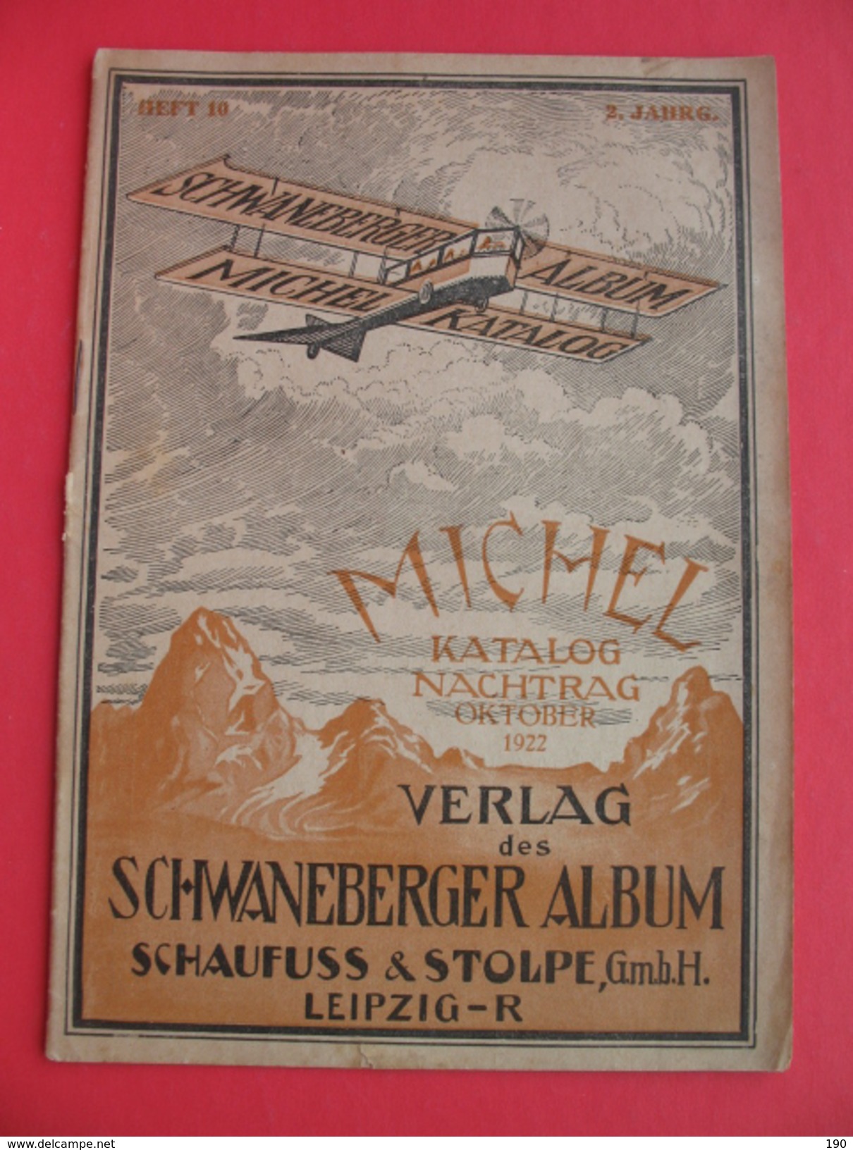 MICHEL KATALOG NACHTRAG OKTOBER 1922.SCHWANEBERGER ALBUM,SCHAUFUSS&STOLPE-LEIPZIG-R - Sonstige & Ohne Zuordnung
