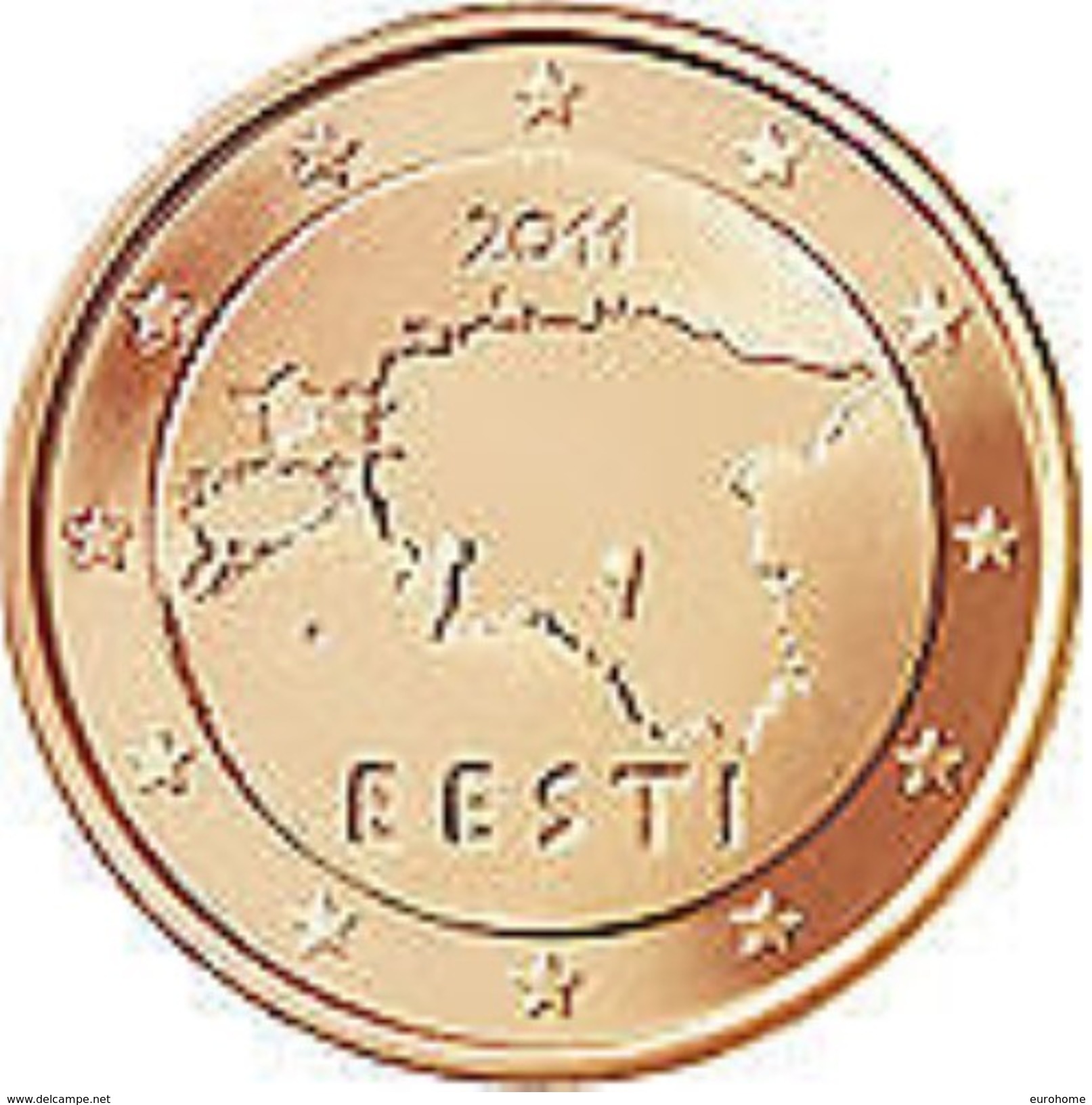 Estland  2016   2 Cent  Deze Munt Komt Uit De BU Ou Coffret   Zeer Zeldzaam - Extréme Rare !!!!! - Estonia