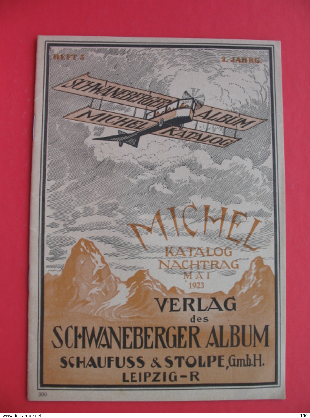 MICHEL KATALOG NACHTRAG 5 1923.SCHWANEBERGER ALBUM,SCHAUFUSS&STOLPE-LEIPZIG-R - Altri & Non Classificati