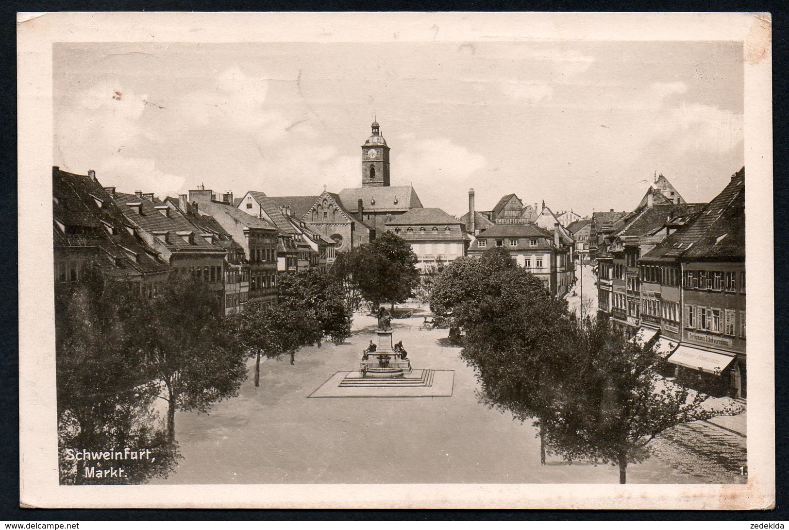 9837 - Alte Foto Ansichtskarte - Schweinfurt - Markt - Gel 1943 - Trinks - Schweinfurt