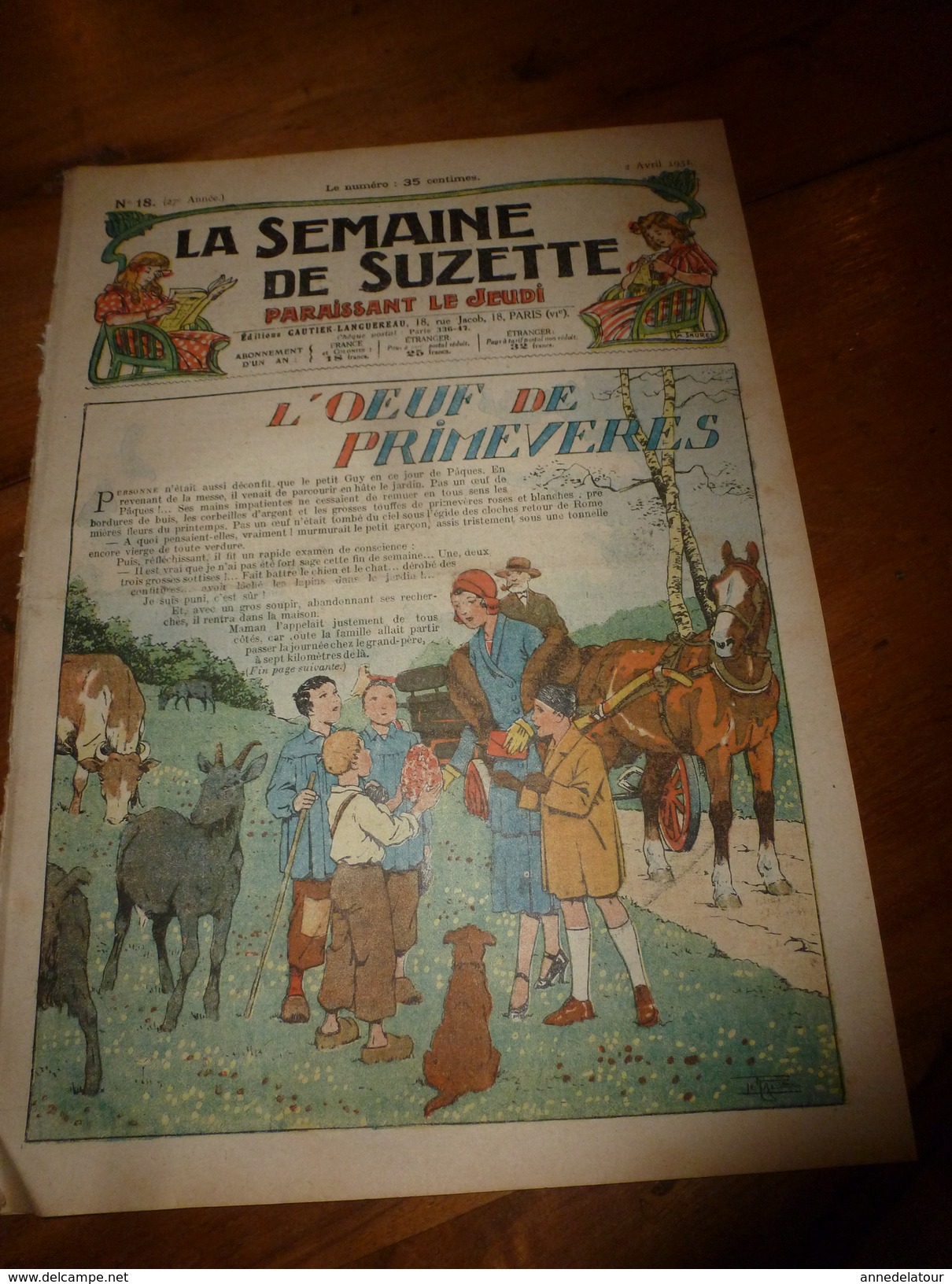 1931 LSDS  Bécassine Fait Du Scoutisme (Félicie Et L'irascible Cuisinier );L'Oeuf De Primevères; Etc - La Semaine De Suzette