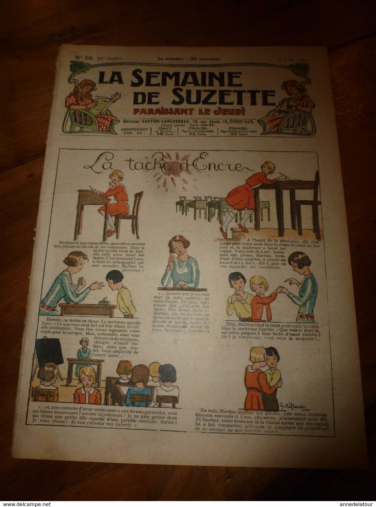 1931 LSDS  Bécassine Fait Du Scoutisme ( CATASTROPHE );La Tache D'encre ;  Etc - La Semaine De Suzette