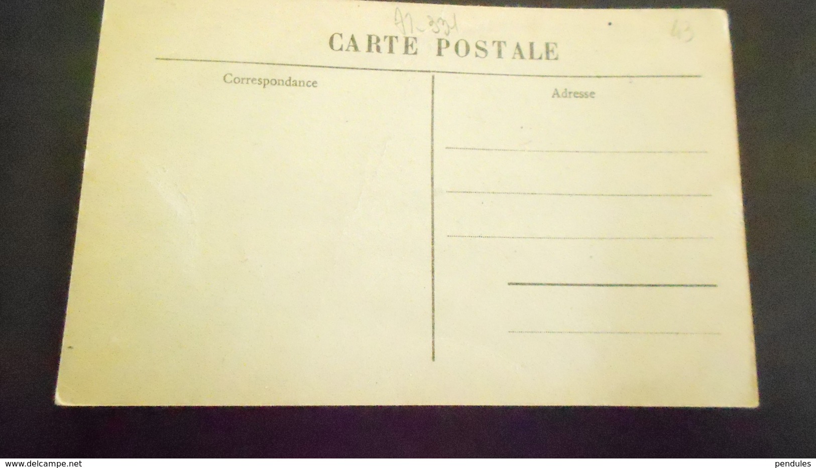 43	CHASSIGNOLES	N° DE CASIER	A2 331		NON CIRCULE	DETAIL RECTO VERSO DES PHOTOS - Autres & Non Classés