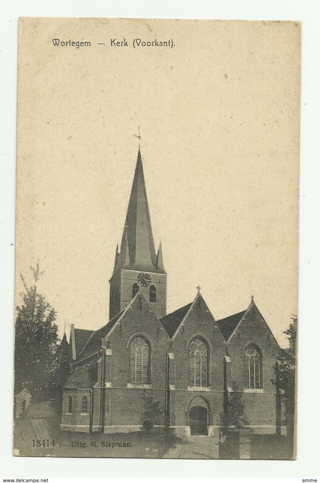 Wortegem   *  Kerk (Voorkant) - Wortegem-Petegem