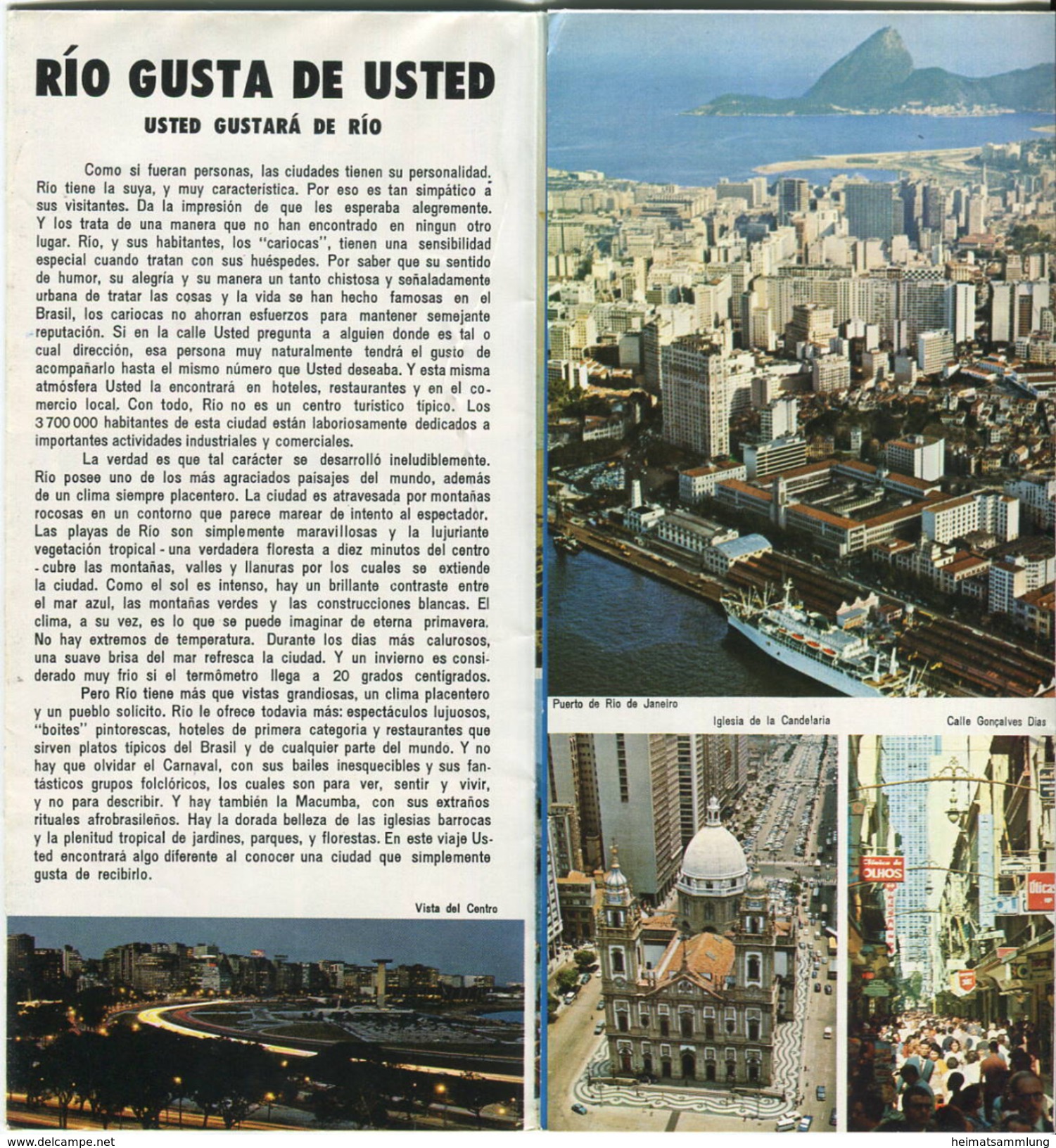 Brasil - Rio 1970 - Faltblatt Mit 36 Abbildungen - Varig - Su Agente De Viajes IATA - Welt