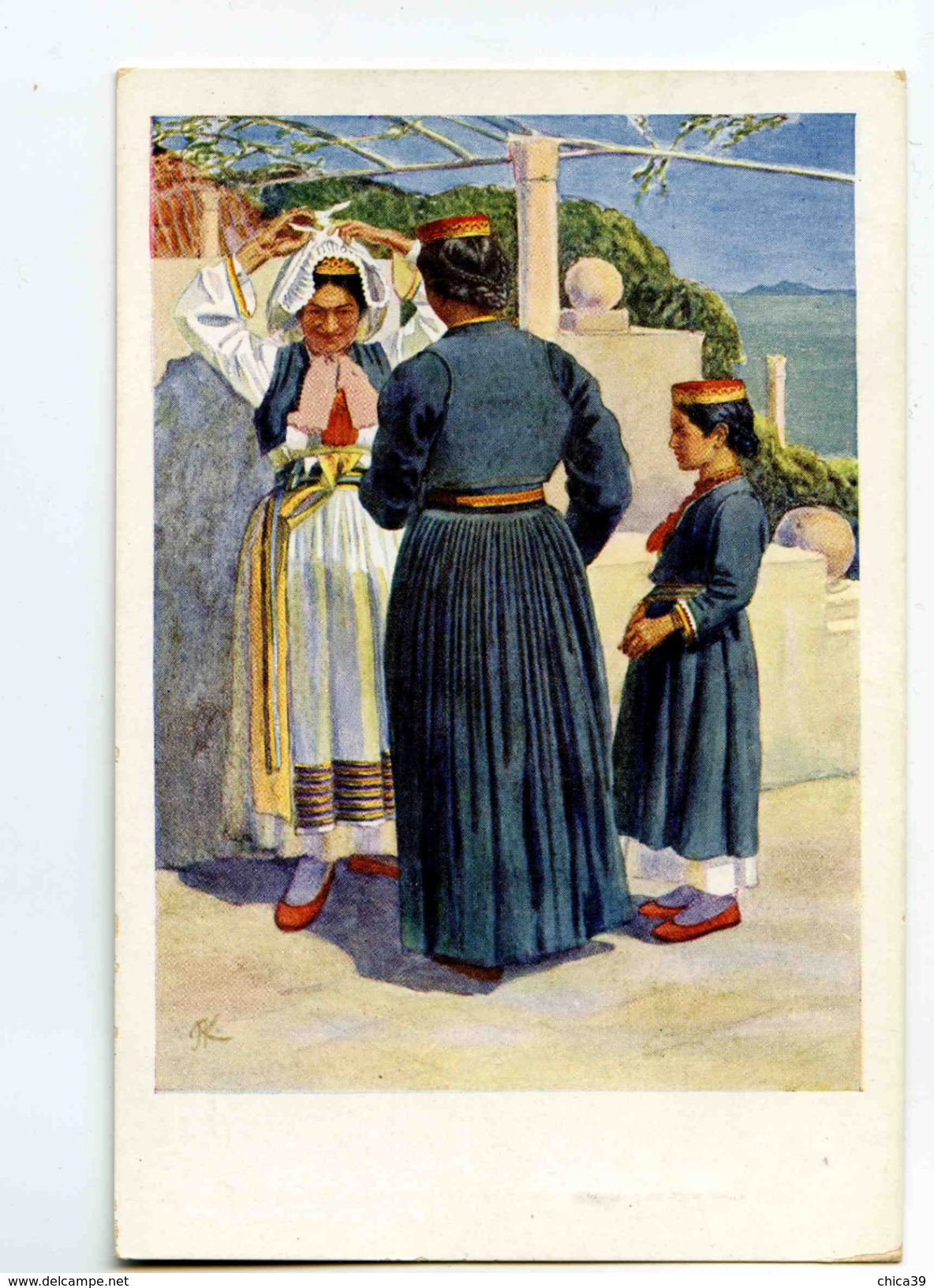 C 19128  -  Croatie  -  Narodne Nosnje Dubrovnika  -  Types Des Environs De Ragusa, Peint Par A. Kaspar - Costumi