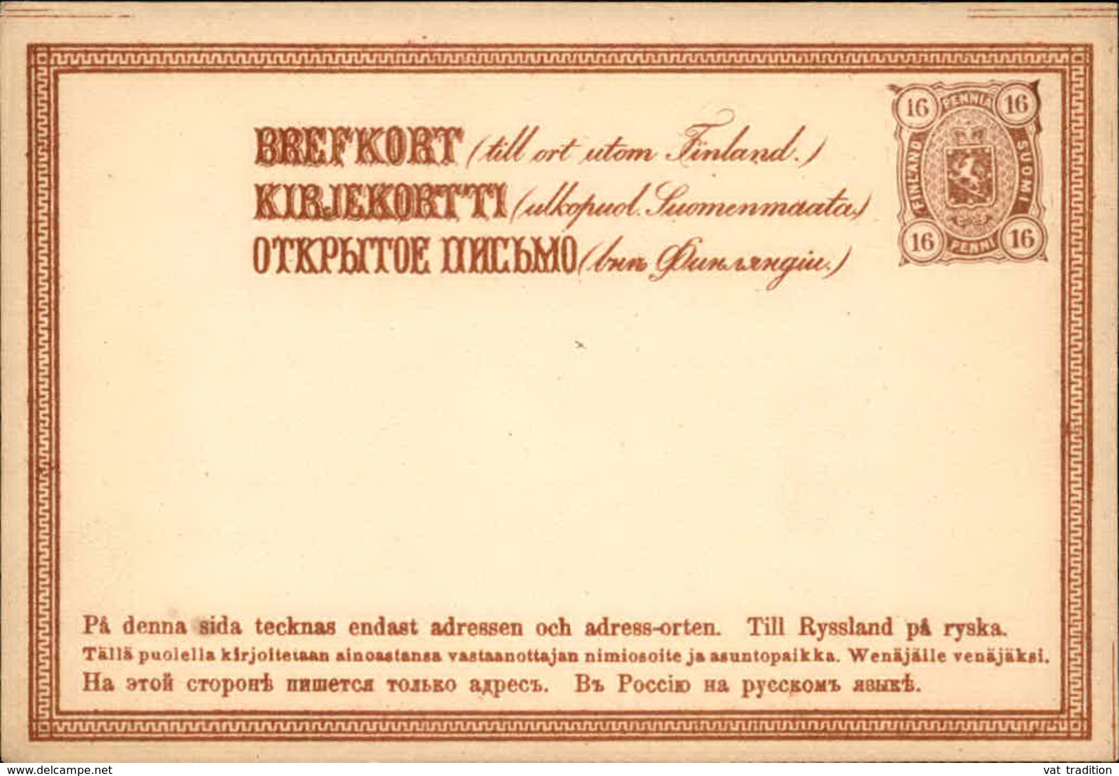 FINLANDE - Entier Postal Ancien Non Voyagé - A Voir - L 5954 - Entiers Postaux