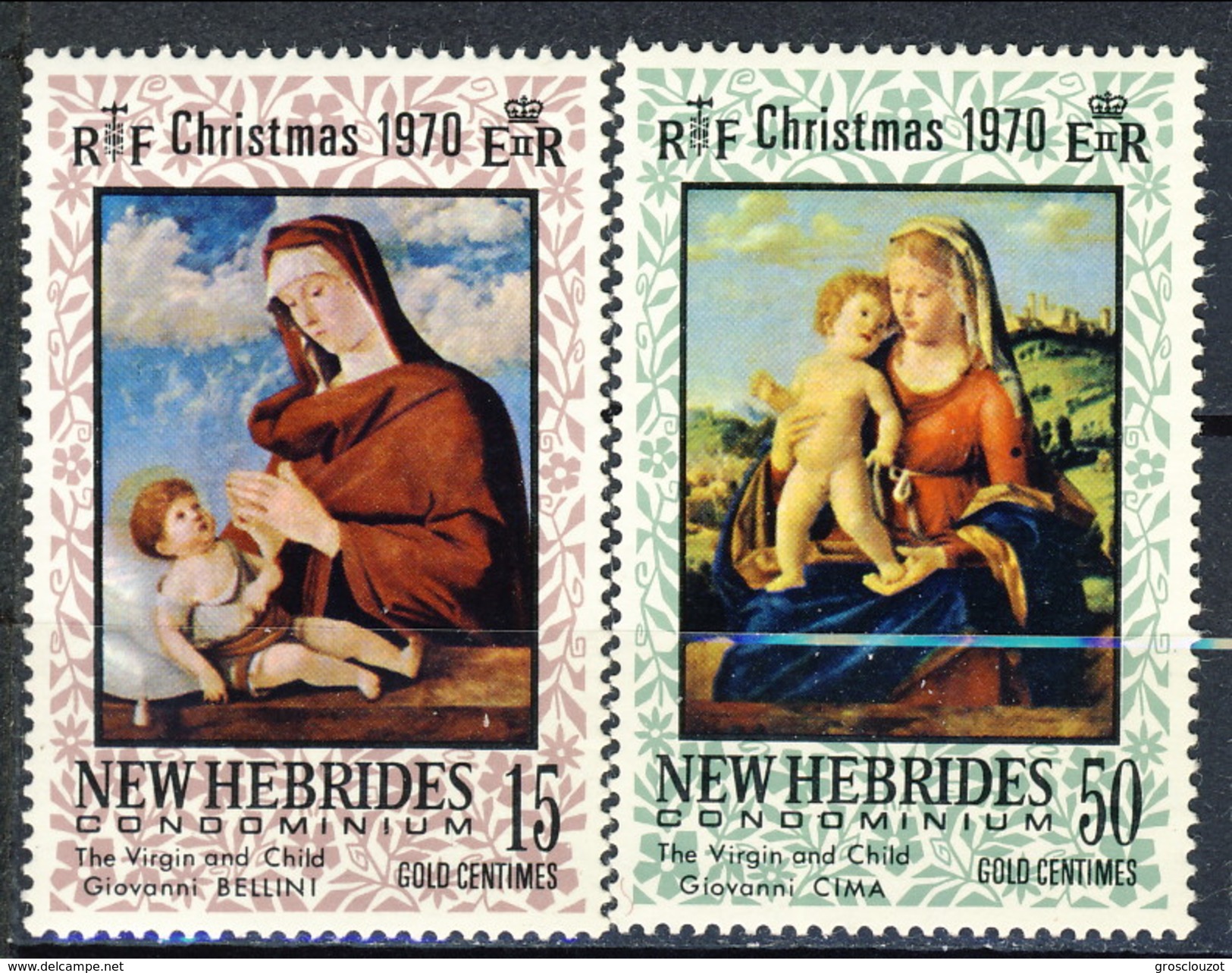 New Hebrides 1970 Christmas Serie N. 302-303 MNH Cat. &euro; 2.50 - Nuovi