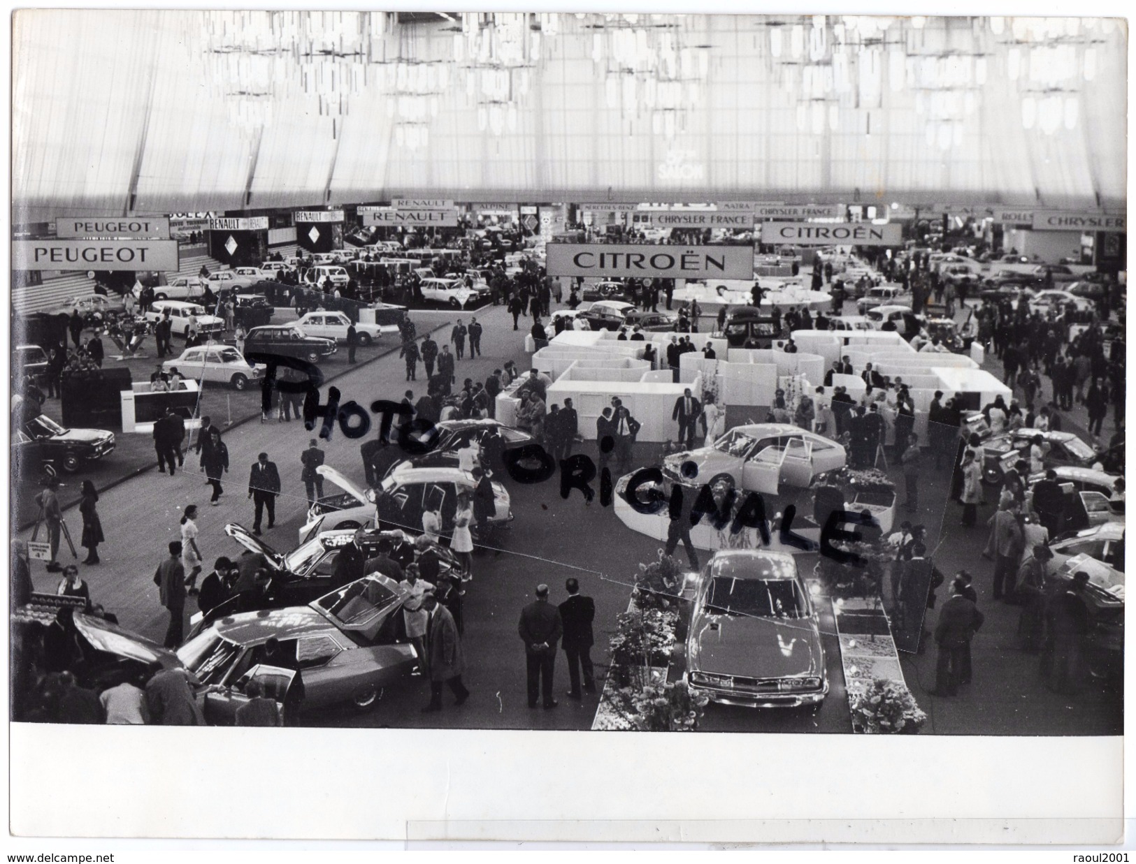 Autos Voitures Photo De Presse Originale 57ème SALON De L'AUTO Paris 1970 CITROËN SM Maserati - GS - PEUGEOT 204 404 504 - Automobiles