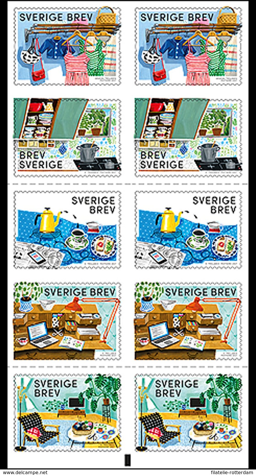 Zweden / Sweden - Postfris / MNH - Booklet Retro 2017 - Unused Stamps