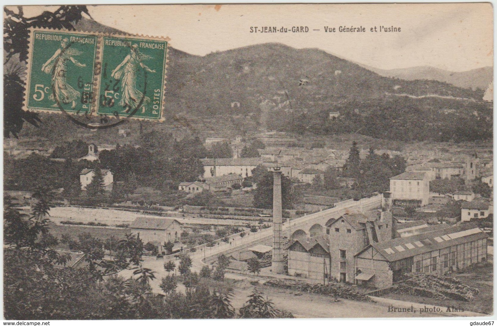 SAINT JEAN DU GARD (30) - VUE GENERALE ET L'USINE - Saint-Jean-du-Gard