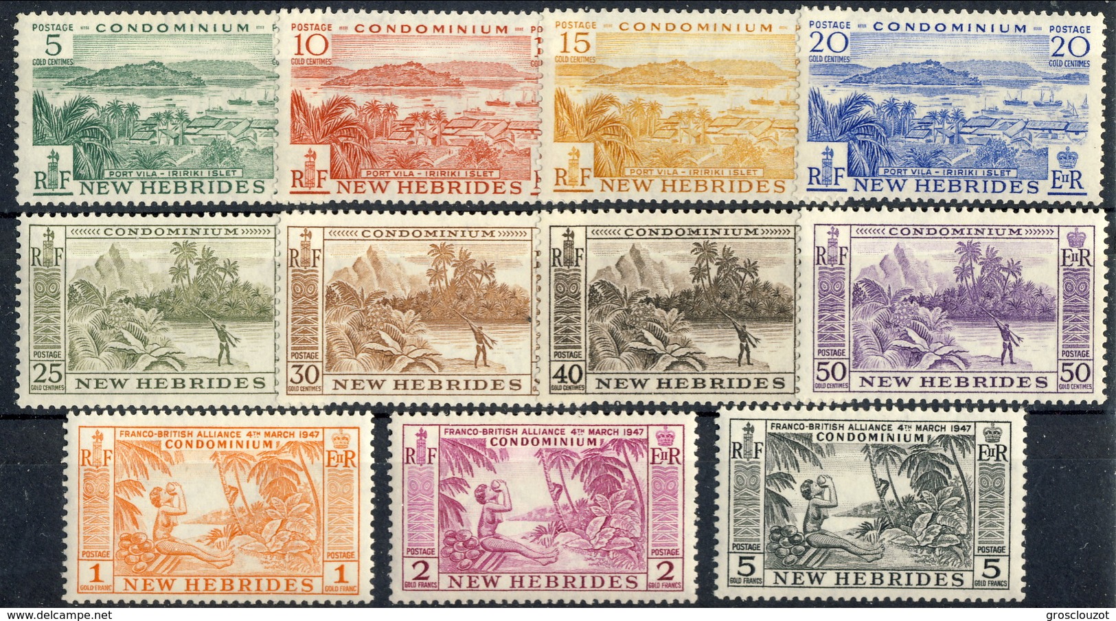 New Hebrides 1957 Serie N. 186-196 MNH Cat. &euro; 62 - Nuovi