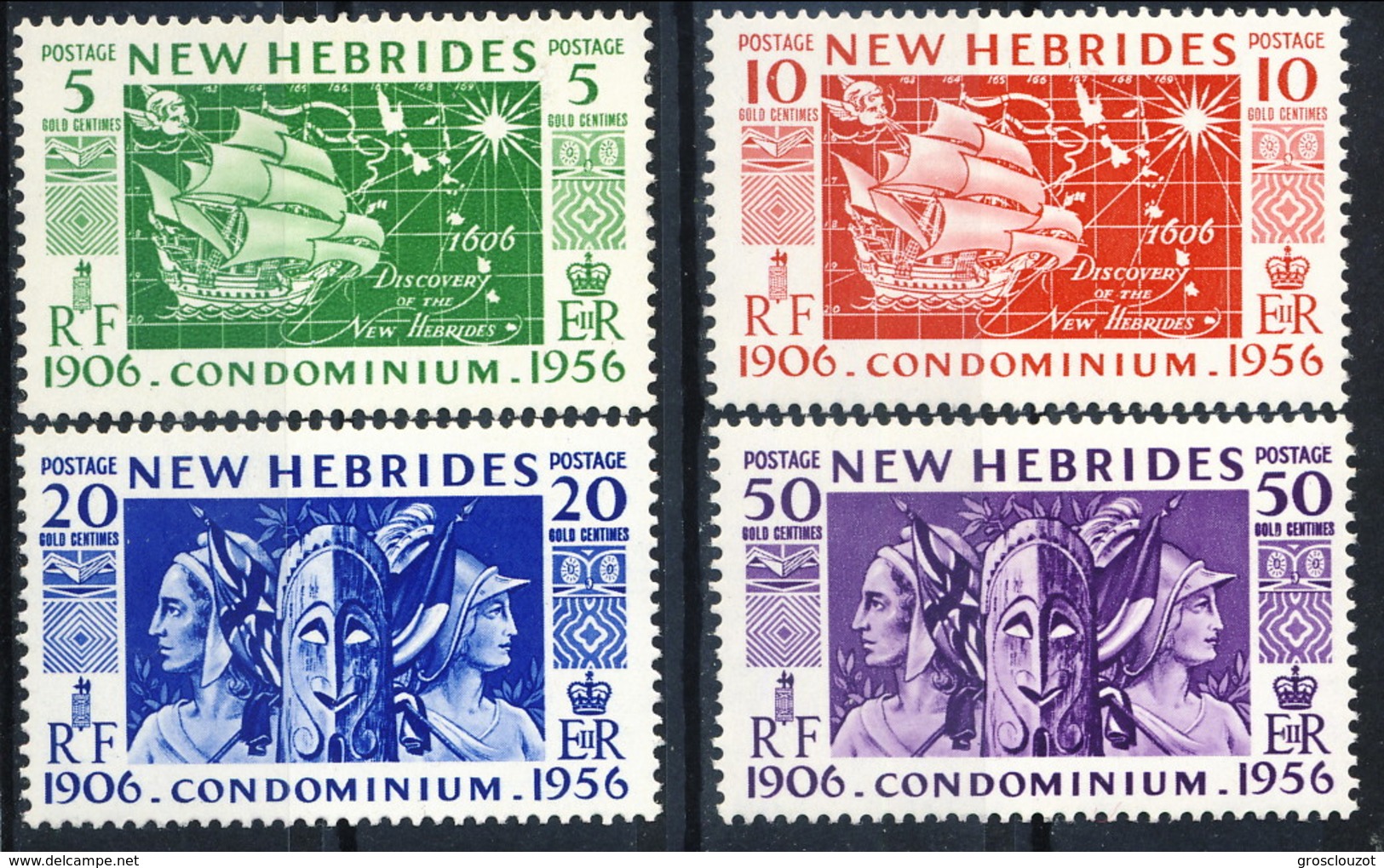 New Hebrides 1956 Serie N. 171-174 MNH Cat. &euro; 8 - Nuovi