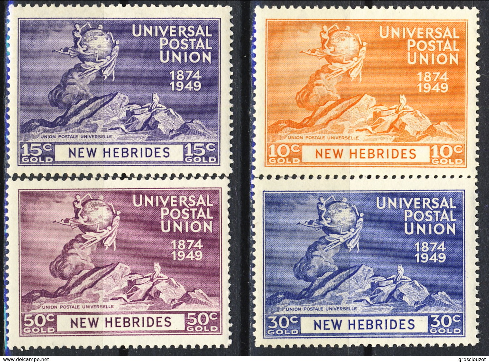 New Hebrides 1949 - 50 Serie N. 140-143 MNH Cat. &euro; 10 - Nuovi