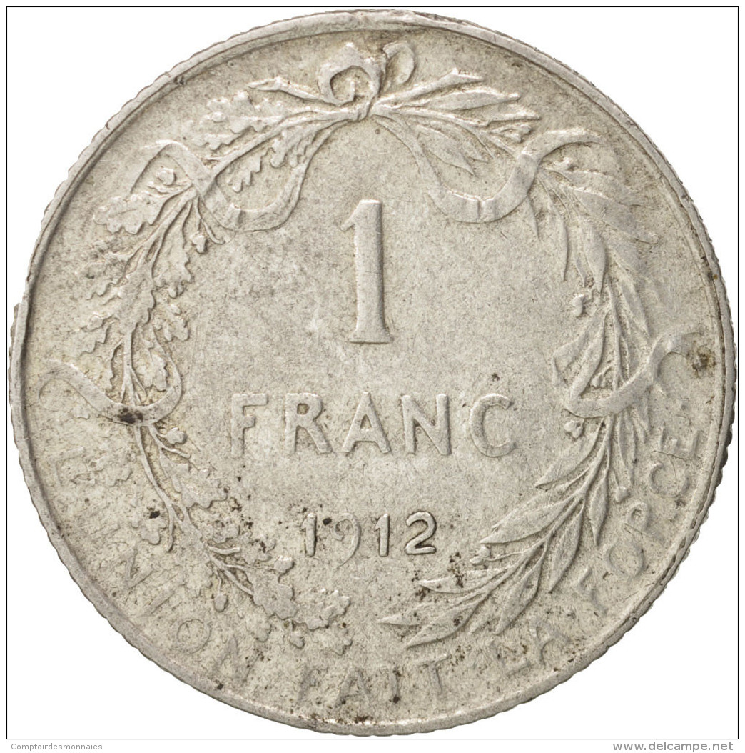 Belgique, Franc, 1912, TTB+, Argent, KM:72 - 1 Franc